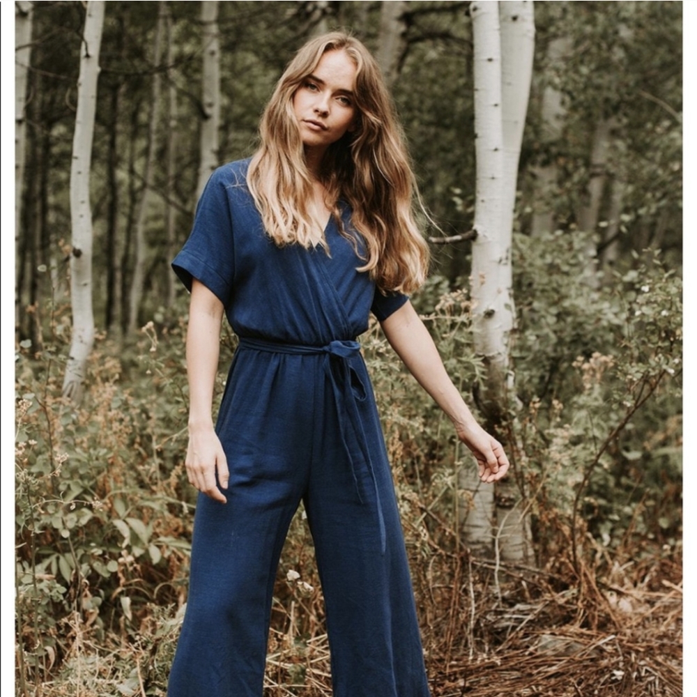 Blue jumpsuit